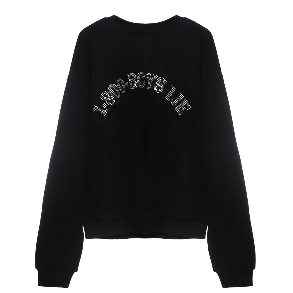 Boys Lie Black Graphic Sweatshirt